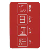 Eat Sleep Daf Yomi Herhalen - Joodse Humor Talmud Magneet (Verticaal)