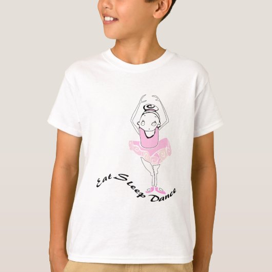 Eat Sleep Dance Ballet T-shirt (Voorkant)