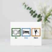 Eat Sleep Dance Briefkaart (Staand voorkant)