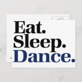 Eat Sleep DANCE Briefkaart (Voorkant / Achterkant)