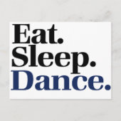 Eat Sleep DANCE Briefkaart (Voorkant)
