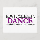 Eat Sleep Dance Briefkaart (Voorkant)