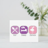 Eat Sleep Dance Briefkaart (Staand voorkant)