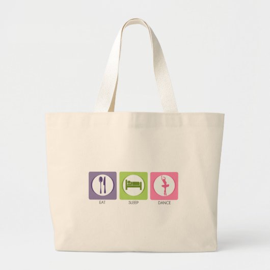 Eat Sleep Dance! Grote Tote Bag (Voorkant)