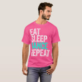 Eat Sleep Dance Herhaal Dancer T-shirt (Voorkant volledig)