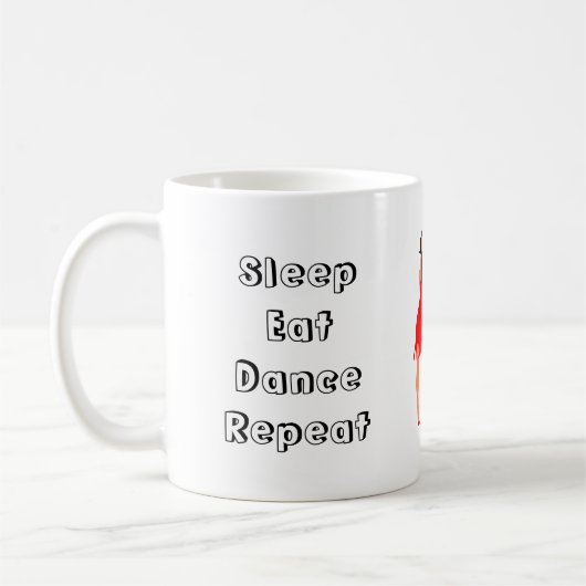Eat Sleep Dance Herhalen Koffiemok (Links)