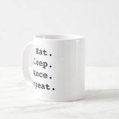 Eat Sleep Dance Herhalen Koffiemok (Voorkant links)