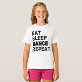 Eat Sleep Dance Herhalen T-shirt (Voorkant volledig)