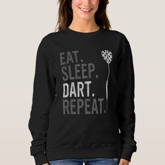 Eat Sleep Dart Herhaal Darts Trui (Voorkant)