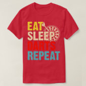 Eat Sleep Darts Herhalen T-shirt (Design voorkant)