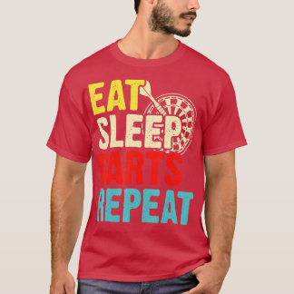 Eat Sleep Darts Herhalen T-shirt
