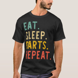 Eat Sleep Darts Player Team Lover Retro  T-shirt