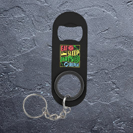 Eat Sleep Darts Repeat - Dartspeler Mini Flessenopener