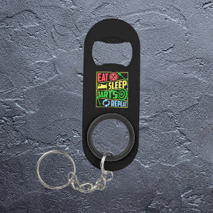 Eat Sleep Darts Repeat - Dartspeler Mini Flessenopener