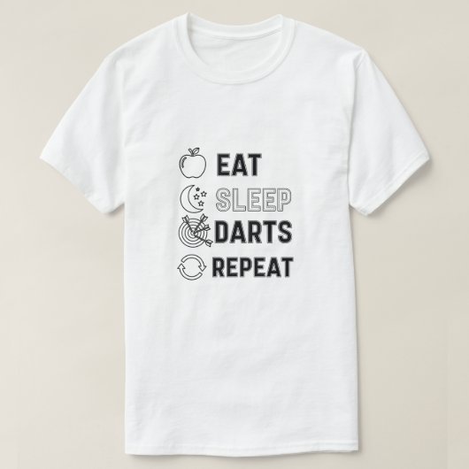 Eat Sleep Darts Repeat Gifts for Dart Player Men T-shirt (Design voorkant)