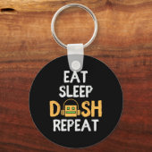 Eat Sleep Dash Herhaal Video Game Geometrie Dash G Sleutelhanger (Voorkant)