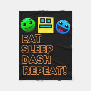 Eat Sleep Dash Herhaal videogame Geometrie Video G Fleece Deken