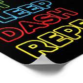 Eat Sleep Dash Herhaal videogame Geometrie Video G Poster (Hoek)