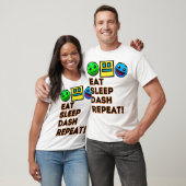 Eat Sleep Dash Herhaal videogame Geometrie Video G T-shirt (Unisex)