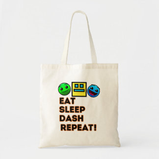 Eat Sleep Dash Herhaal videogame Geometrie Video G Tote Bag