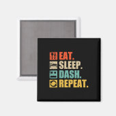 Eat Sleep Dash Herhaal videogame Magneet (Voorkant / Achterkant)