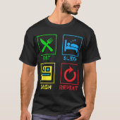 Eat Sleep Dash Repeat Gamer Tee, Video Game Life T-shirt (Voorkant)