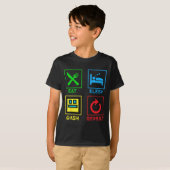 Eat Sleep Dash Repeat Video Game Geometry Video Ga T-shirt (Voorkant volledig)