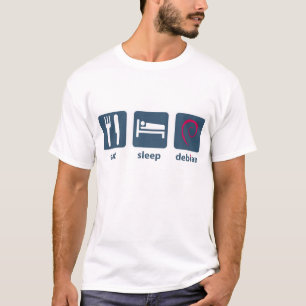Eat Sleep debian T-shirt