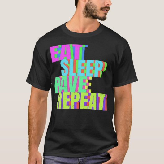 Eat Sleep Design Edm Rave Pullover herhalen (Voorkant)