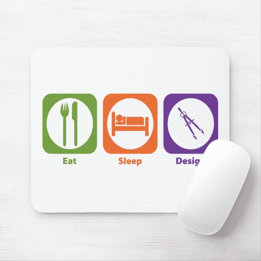 Eat Sleep Design Muismat (Met muis)