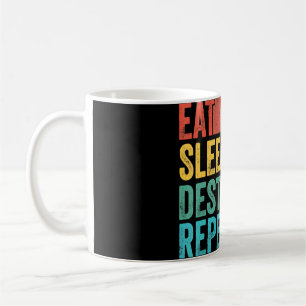 Eat Sleep Destiny Repareert Funny Gamer Distr Koffiemok