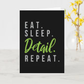Eat Sleep Detail Herhaal de afstelling van de auto Kaart (Gele Bloem)