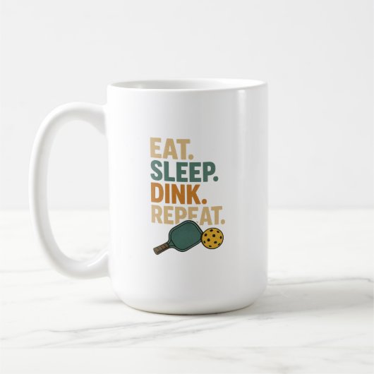 Eat. Sleep. Dink. Repeat. Koffiemok (Links)