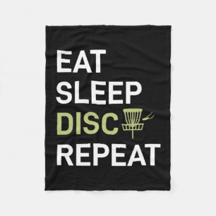 Eat Sleep Disk Golf Repair Fleece Deken