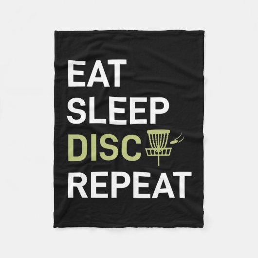 Eat Sleep Disk Golf Repair Fleece Deken (Voorkant)