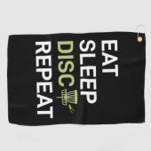 Eat Sleep Disk Golf Repair Golfhanddoek (Horizontaal)
