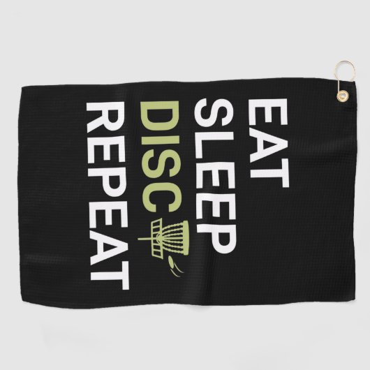 Eat Sleep Disk Golf Repair Golfhanddoek (Horizontaal)