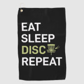 Eat Sleep Disk Golf Repair Golfhanddoek (Voorkant)