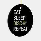 Eat Sleep Disk Golf Repair Keramisch Ornament (Rechts)