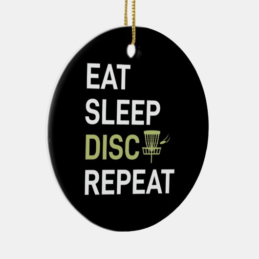 Eat Sleep Disk Golf Repair Keramisch Ornament (Rechts)