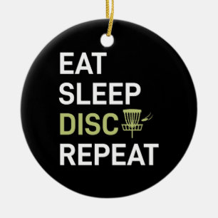 Eat Sleep Disk Golf Repair Keramisch Ornament