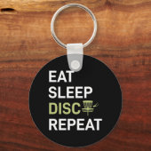 Eat Sleep Disk Golf Repair Sleutelhanger (Voorkant)