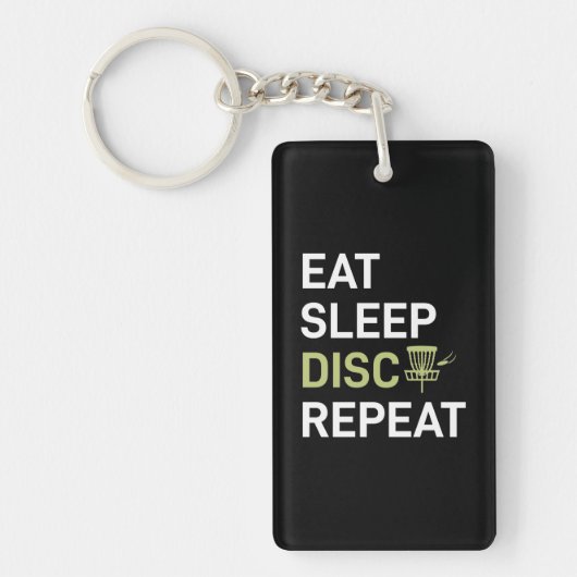 Eat Sleep Disk Golf Repair Sleutelhanger (Voorkant)