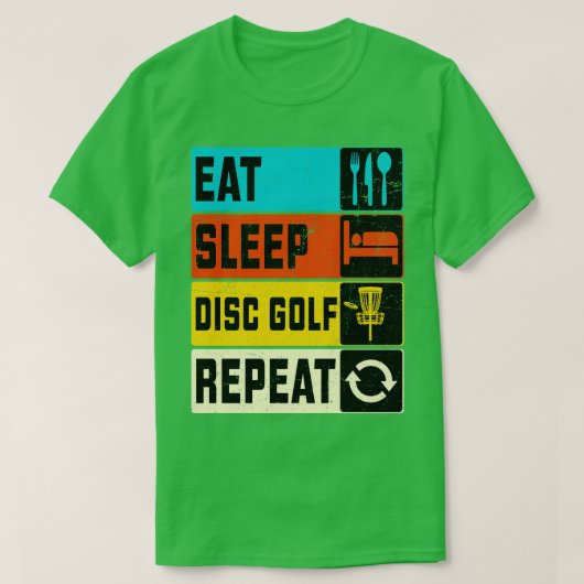 Eat Sleep Disk Golf Repair T-shirt (Design voorkant)