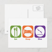Eat Sleep Dive Briefkaart (Voorkant / Achterkant)