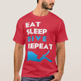 Eat Sleep Dive Herhalen T-shirt