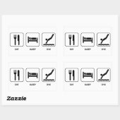 Eat Sleep Dive Rechthoekige Sticker (Vel)