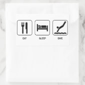 Eat Sleep Dive Rechthoekige Sticker (Tas)