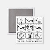 Eat Sleep Dive Rinse en Herhaal Magneet (Voorkant / Achterkant)