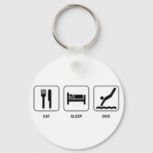 Eat Sleep Dive Sleutelhanger